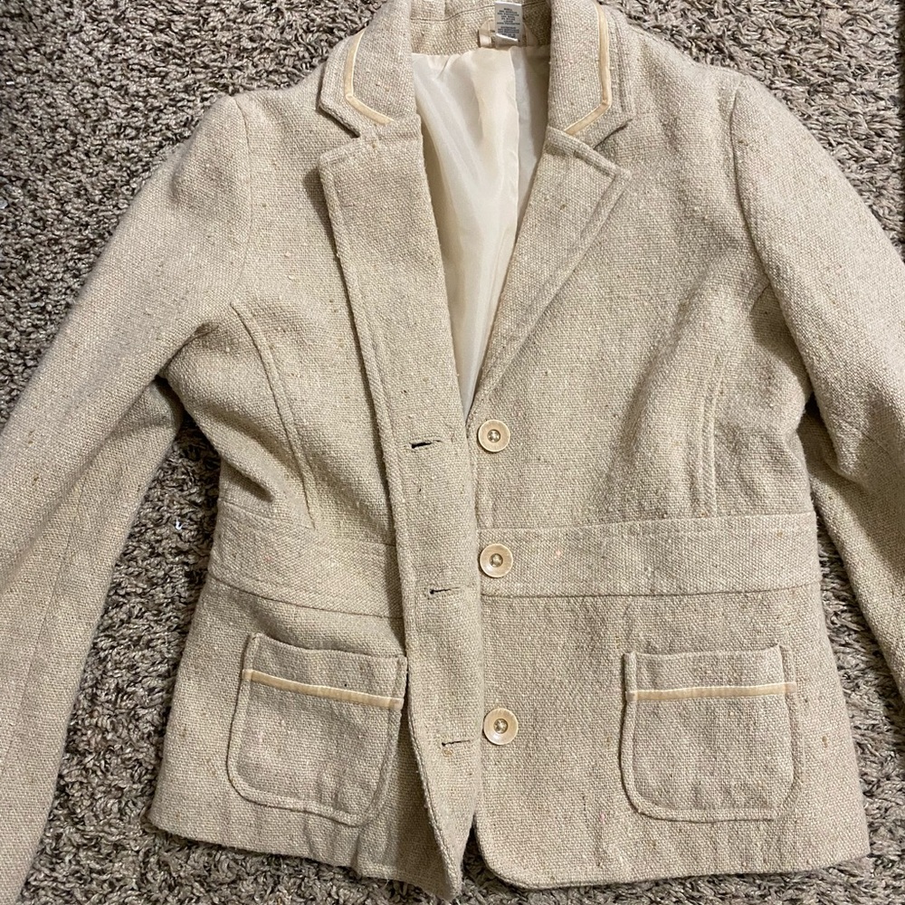 Old Navy Beige Textured Blazer